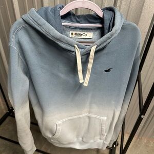 Hollister Men’s Hooded Sweatshirt, Size medium, Blue & White, Ombre, Hoodie